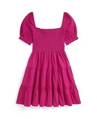 Polo Ralph Lauren Girls 7-16 Smocked Tiered Dress