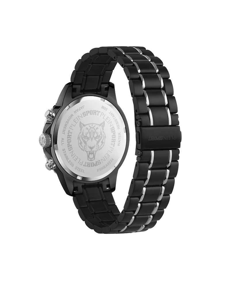 Plein Sport Mens Glam Chronograph Quartz Two Tone Bracelet 44MM