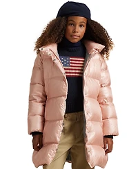 Polo Ralph Lauren Girls 7-16 Metallic Hooded Long Sleeves Jacket