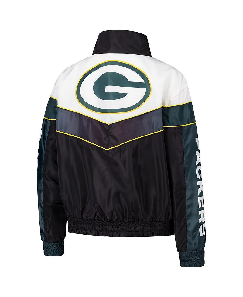 The Wild Collective Women's Green Bay Packers 1/4 Zip Track Jacket