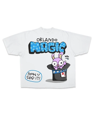 B2Ss Men's and Women's Cream Orlando Magic Trick Premium Vintage Boxy T-Shirt