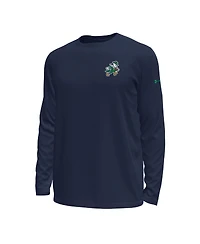 Under Armour Men's Navy Notre Dame Fighting Irish Sporting Leprechaun Tech Stretch Long Sleeve T-Shirt
