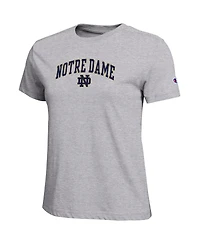 Champion Women's Heather Gray Notre Dame Fighting Irish Arched Over Logo T-Shirt