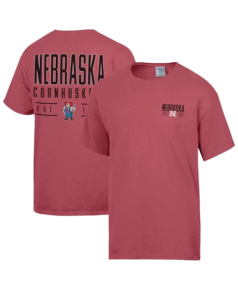 Comfortwash Men's Red Nebraska Huskers Big Name T-Shirt