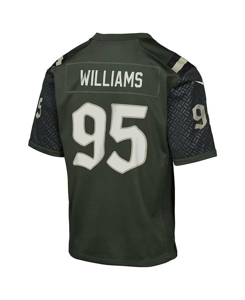 Nike Big Boys and Girls Quinnen Williams Gotham Green New York Jets 2025 Rivalries Collection Game Jersey