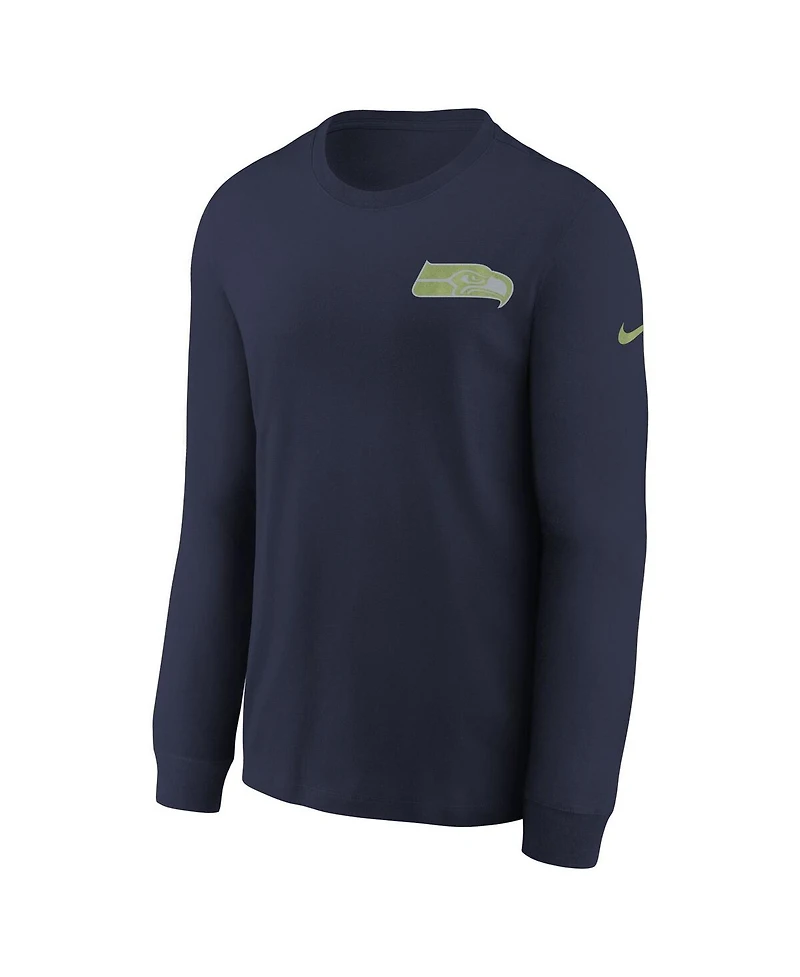 Nike Big Boys and Girls College Navy Seattle Seahawks 2025 Rivalries Collection Long Sleeve T-Shirt