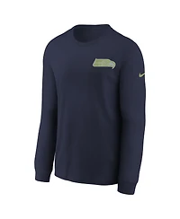 Nike Big Boys and Girls College Navy Seattle Seahawks 2025 Rivalries Collection Long Sleeve T-Shirt