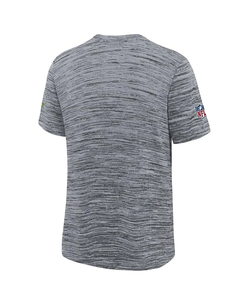 Nike Big Boys and Girls Wolf Gray Seattle Seahawks 2025 Rivalries Collection Sideline Velocity Dri-fit T-Shirt