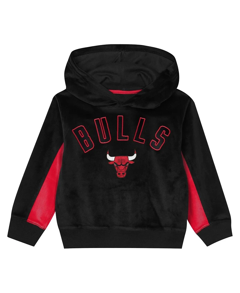 Outerstuff Preschool Black Chicago Bulls Velour Hoodie