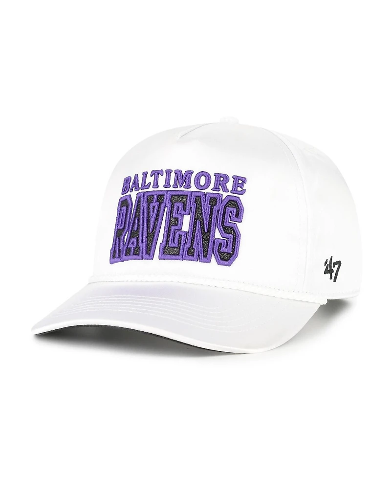 '47 Brand Women's White Baltimore Ravens Outspoken Hitch Adjustable Hat