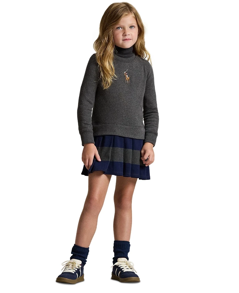 Polo Ralph Lauren Girls 2T-6X Big Pony Pull-on Sweatshirt Dress