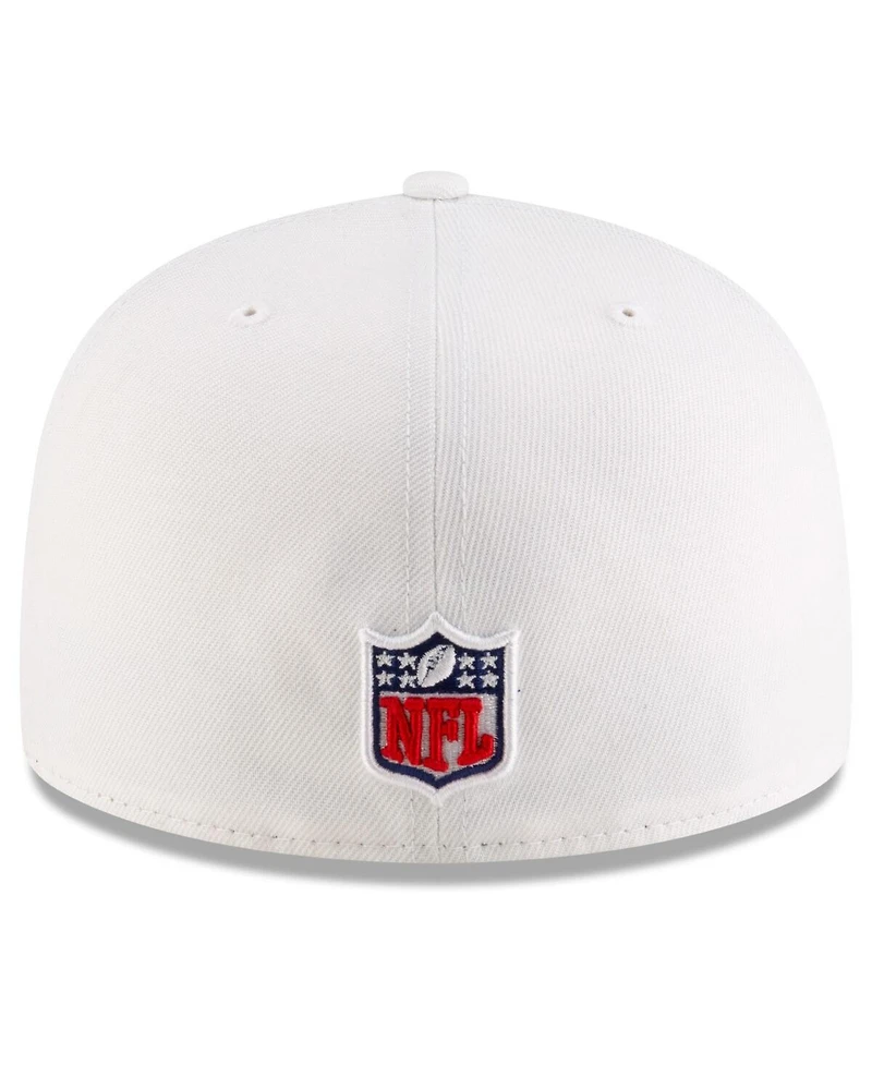 New Era Men's White Buffalo Bills 2025 Rivalries Collection Sideline Rope 59FIFTY Fitted Hat