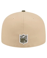 New Era Men's Beige/Olive Detroit Lions Color Pack A-Frame 59FIFTY Fitted Hat