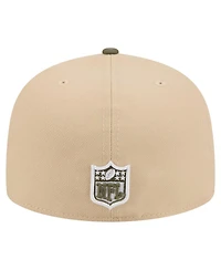 New Era Men's Beige/Olive Philadelphia Eagles Color Pack A-Frame 59FIFTY Fitted Hat