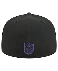 New Era Men's Black Baltimore Ravens Tri-Hit 59FIFTY Fitted Hat