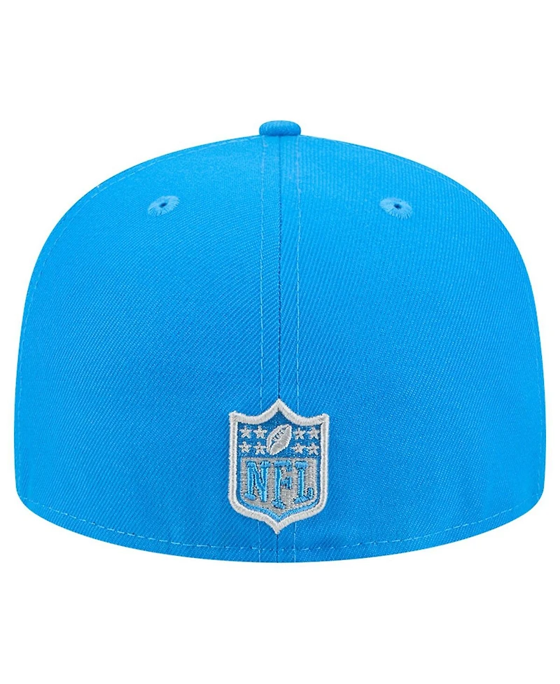 New Era Men's Blue Detroit Lions Tri-Hit 59FIFTY Fitted Hat