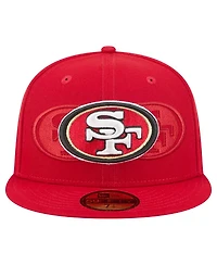 New Era Men's Scarlet San Francisco 49ers Tri-Hit 59FIFTY Fitted Hat