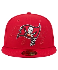 New Era Men's Red Tampa Bay Buccaneers Tri-Hit 59FIFTY Fitted Hat