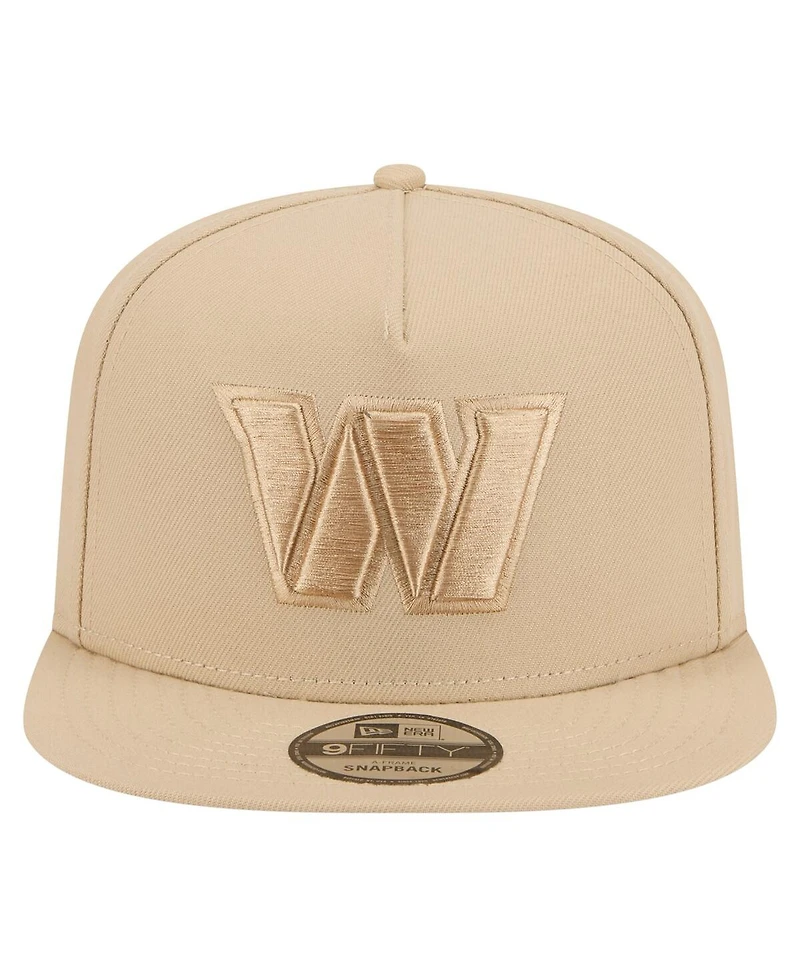 New Era Men's Light Beige Washington Commanders Color Pack A-Frame 9FIFTY Snapback Hat