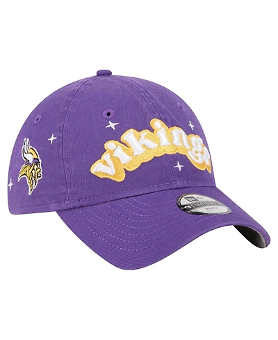 New Era Big Girls Purple Minnesota Vikings Cheer 9TWENTY Adjustable Hat