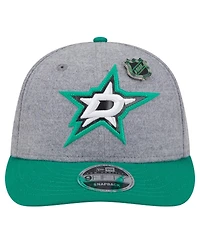New Era Men's Kelly Green/Green Dallas Stars Wool Pin Low Profile 9FIFTY Snapback Hat