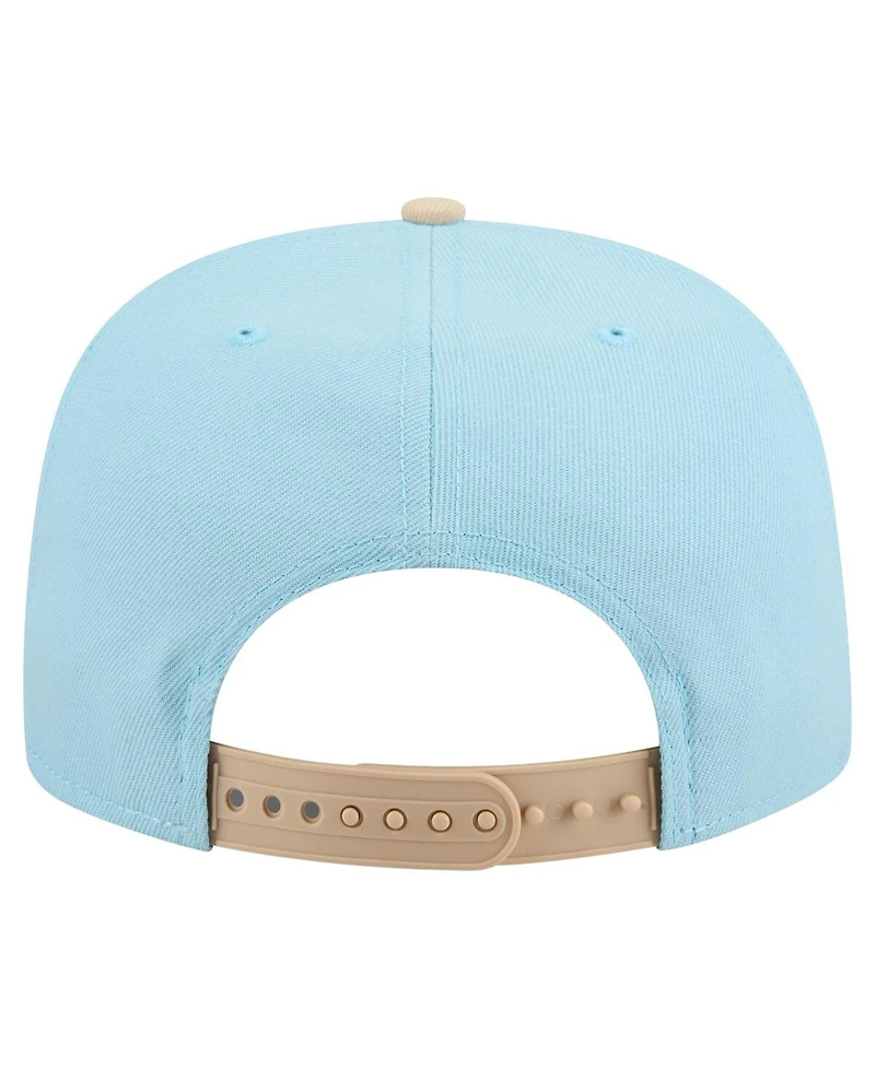 New Era Men's Light Blue/Light Beige New York Mets Color Pack A-Frame 9FIFTY Snapback Hat