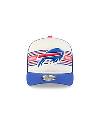 New Era Men's Cream/Royal Buffalo Bills Banner A-Frame 9FIFTY Trucker Snapback Hat