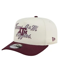 New Era Men's Cream/Maroon Texas A M Aggies Vintage Chainstitch 9FIFTY A-Frame Snapback Hat