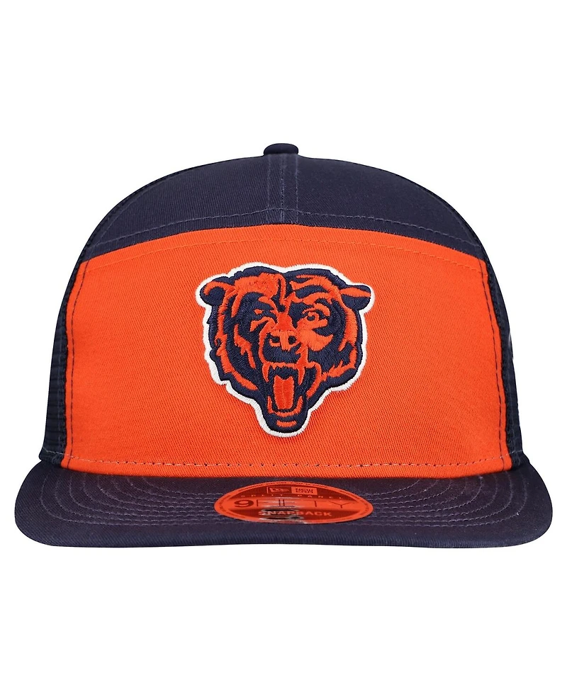 New Era Men's Orange/Navy Chicago Bears Outdoor Split Panel 9FIFTY Snapback Hat