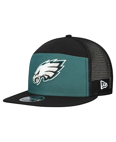 New Era Men's Midnight Green/Black Philadelphia Eagles Outdoor Split Panel 9FIFTY Snapback Hat