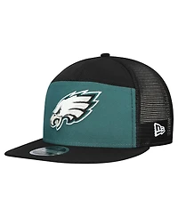 New Era Men's Midnight Green/Black Philadelphia Eagles Outdoor Split Panel 9FIFTY Snapback Hat