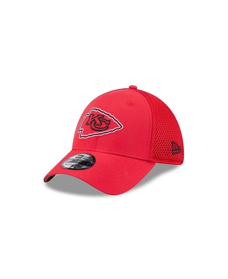 New Era Men's Red Kansas City Chiefs Outline 39THIRTY Flex Hat