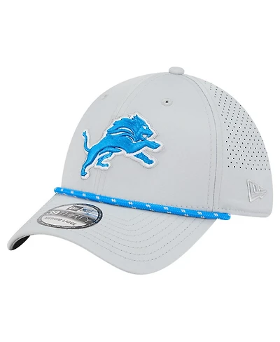 New Era Men's Blue Detroit Lions Perforated 39THIRTY Flex Hat