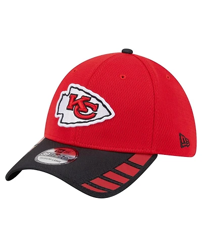 New Era Men's Red Kansas City Chiefs Visor Hit 39THIRTY Flex Hat