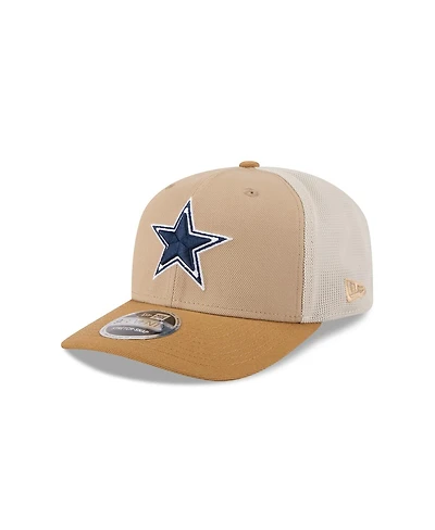 New Era Men's Light Beige Dallas Cowboys Two-Tone Trucker 9SEVENTY Adjustable Hat