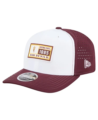 New Era Men's White/Maroon Arizona State Sun Devils Perforated Patched 9SEVENTY Adjustable Hat
