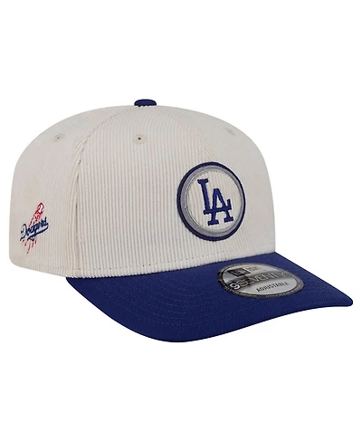 New Era Men's Cream/Dark Blue Los Angeles Dodgers Loyal 9SEVENTY Adjustable Hat