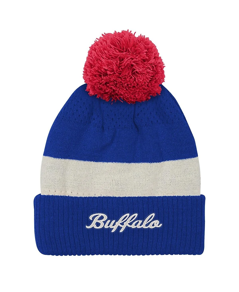 Outerstuff Big Boys and Girls Royal Buffalo Bills Modern Fan Cuffed with Pom Knit Hat