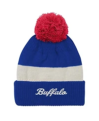 Outerstuff Big Boys and Girls Royal Buffalo Bills Modern Fan Cuffed with Pom Knit Hat