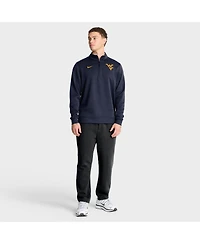 Nike Men's Navy West Virginia Mountaineers 2025 Coaches Premium Dri-fit Half-Zip Pullover Hoodie