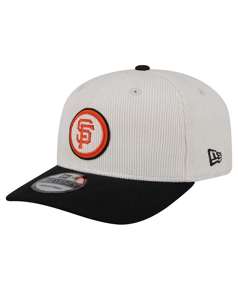 New Era Men's Cream/Black San Francisco Giants Loyal 9SEVENTY Adjustable Hat