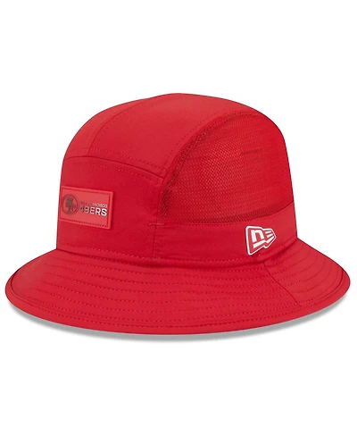 New Era Men's Scarlet San Francisco 49ers 2025 Sideline Bucket Hat