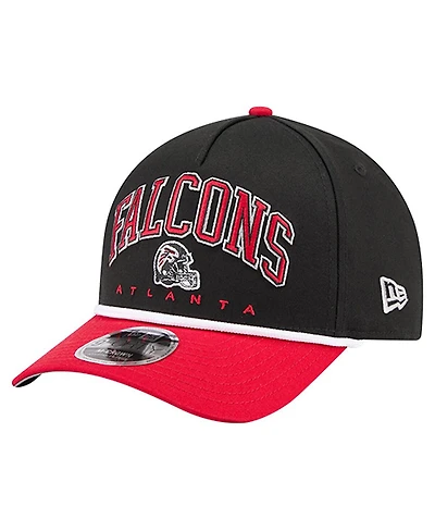 New Era Men's Black/Red Atlanta Falcons Arch 9FORTY A-Frame Adjustable Hat