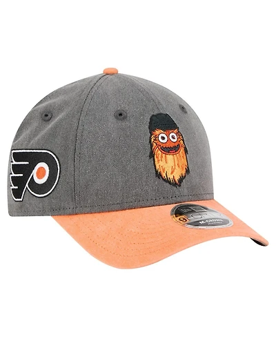 New Era Men's Black/Orange Philadelphia Flyers Mascot 2-Tone 9FORTY Adjustable Hat
