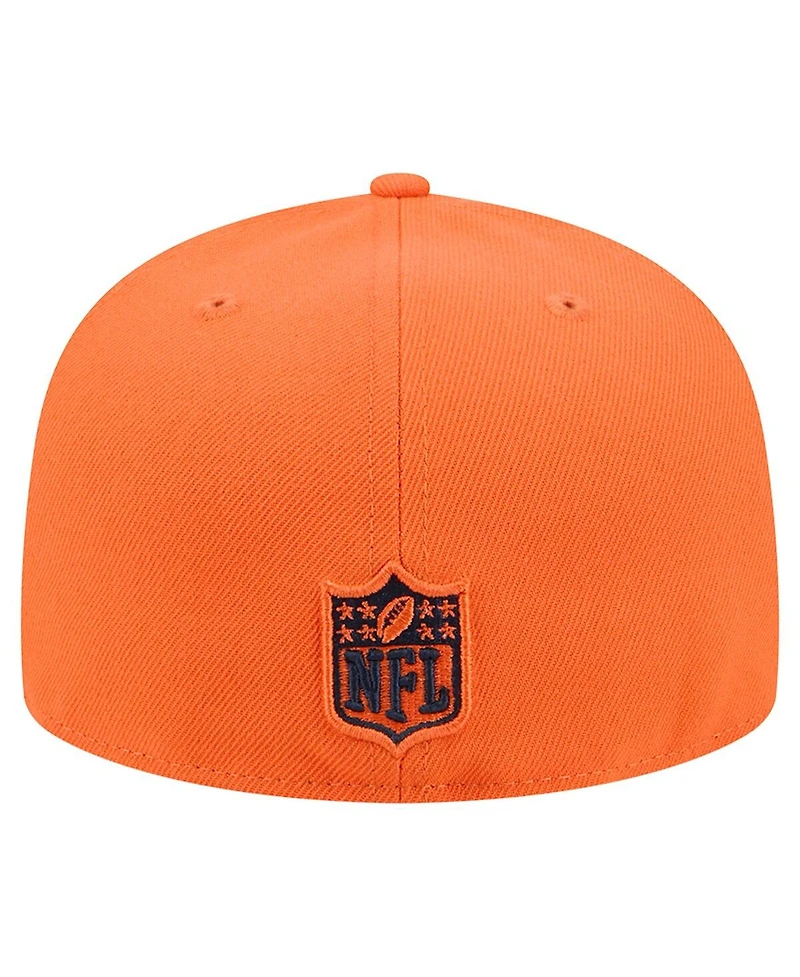 New Era Men's Orange/Navy Denver Broncos Break 59FIFTY Fitted Hat