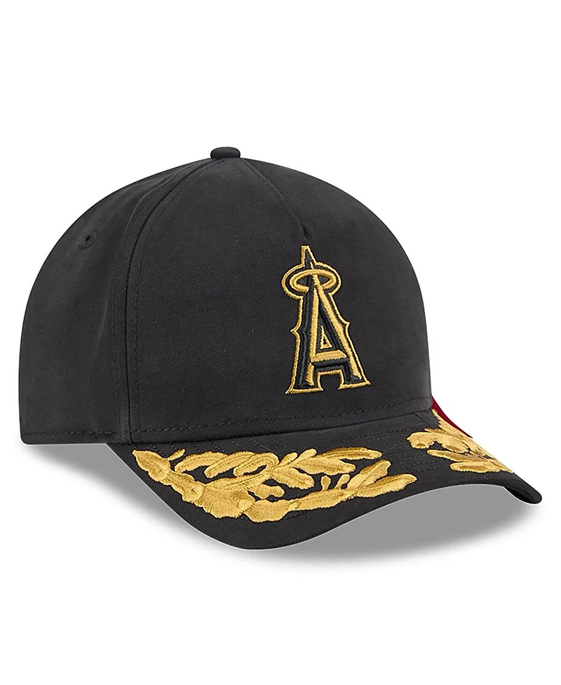 New Era Men's Black Los Angeles Angels A-Frame 9FORTY Adjustable Hat