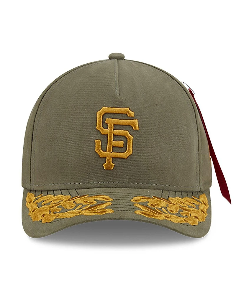 New Era Men's Olive San Francisco Giants A-Frame 9FORTY Adjustable Hat
