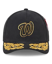 New Era Men's Black Washington Nationals A-Frame 9FORTY Adjustable Hat