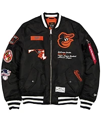 New Era Men's Black Baltimore Orioles Full-Zip Bomber Jacket