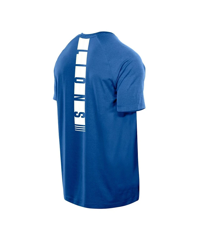 New Era Men's Blue Detroit Lions Functional Fandom Reflective T-Shirt